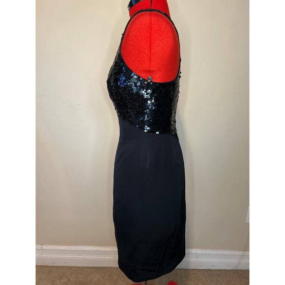 Oleg Cassini Women's Size 2 Black Tie Sequin Glam Party Dress Evening Cocktail - Picture 4 of 6
